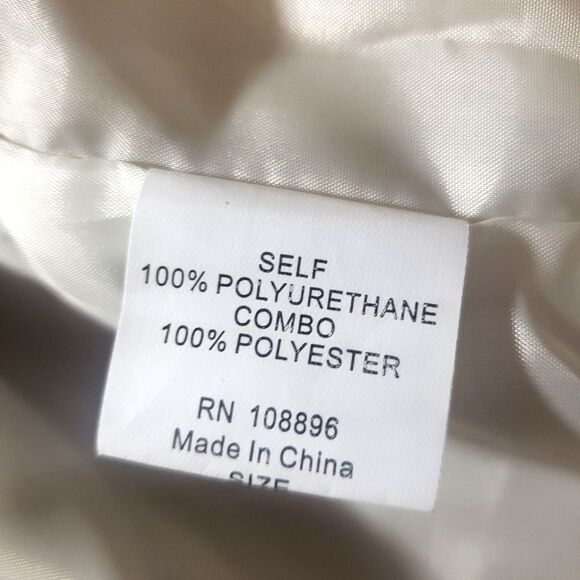 For Her NYC Cream High Low Faux Leather Jacket Size Medium - Picture 6 of 8